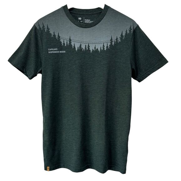 TENTREE Treeblend Organic Tencel Shirt S Capilano Suspension Bridge Forest Green - Picture 1 of 10